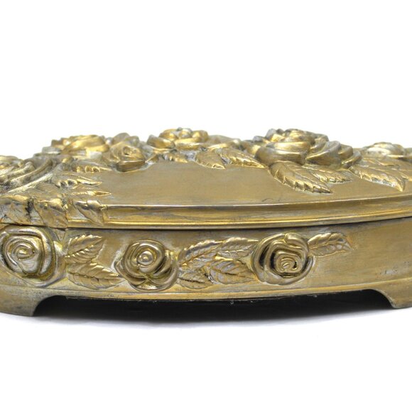Vintage Godinger Rose Motif Keepsake/Jewelry Box - Picture 2 of 11
